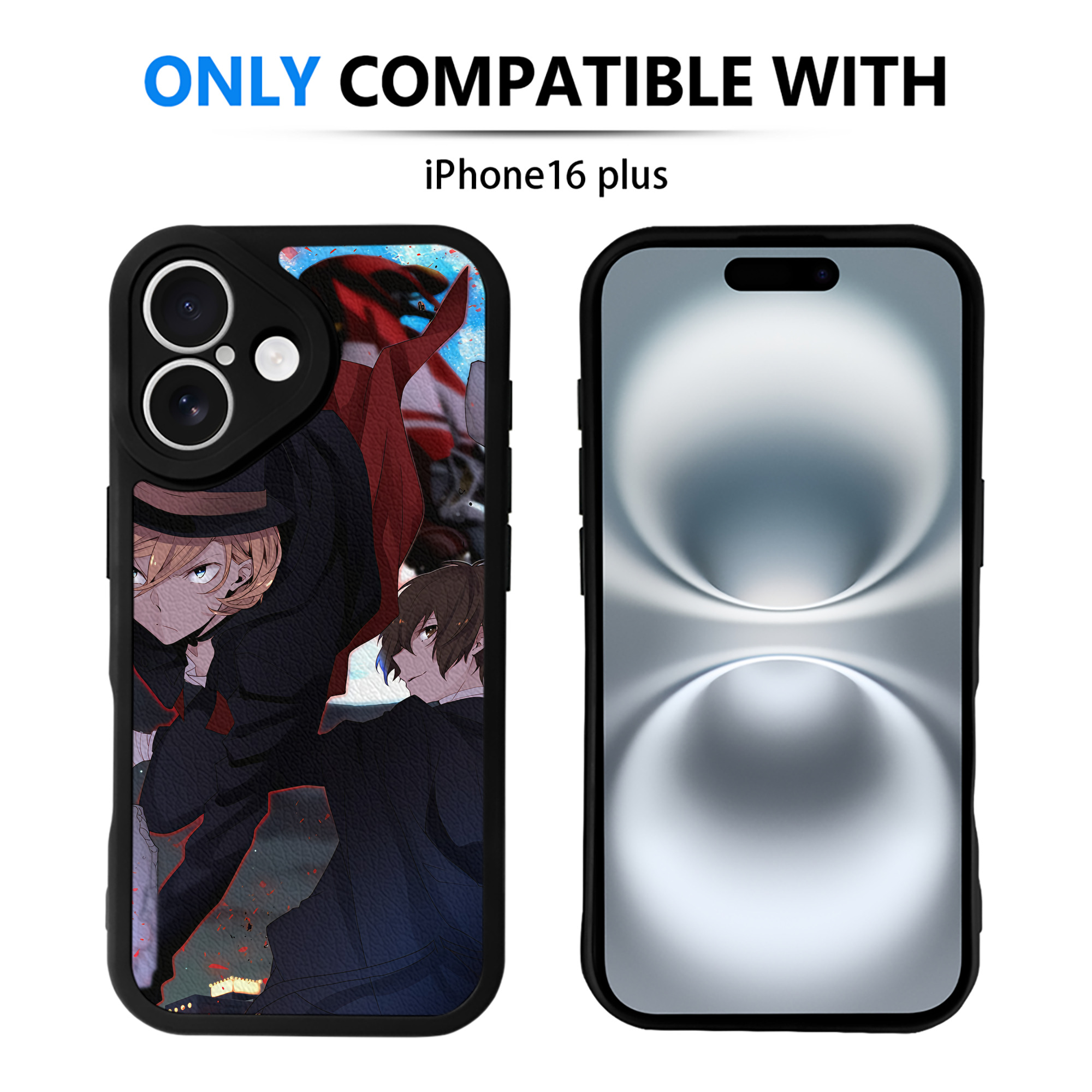 （画像用） 文豪ストレイドッグス Bungo Stray Dogs 【iPhone 16シリーズ対応】シリコンスマホケース（レザー調） 材質：シリコン